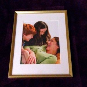 11 X 14 matted gold  picture frame